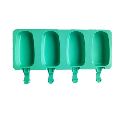 Szilikon fagylaltformák 4 cellás jégkocka tálca Élelmiszerbiztonságos Popsikakészítő Barkácsolás Házi Fagyasztó Jégkrém forma Otthoni fagylalt eszközök