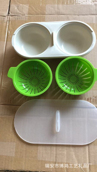 Mașini de gătit ouă de calitate alimentară Cazane de ouă de uz casnic Boluri pentru ouă Cuptor cu microunde Ustensile de bucătărie Cupă de ouă fierte dublu Akcesoria Kuchenne