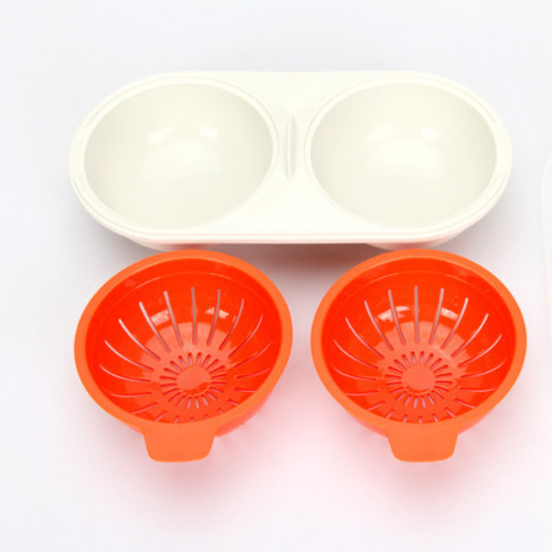 Mașini de gătit ouă de calitate alimentară Cazane de ouă de uz casnic Boluri pentru ouă Cuptor cu microunde Ustensile de bucătărie Cupă de ouă fierte dublu Akcesoria Kuchenne