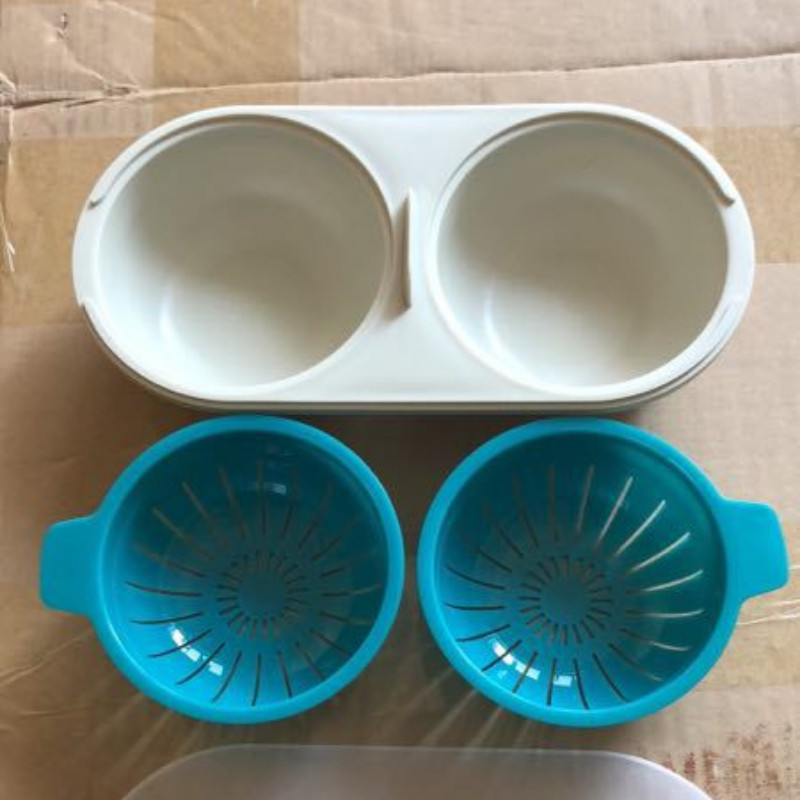 Mașini de gătit ouă de calitate alimentară Cazane de ouă de uz casnic Boluri pentru ouă Cuptor cu microunde Ustensile de bucătărie Cupă de ouă fierte dublu Akcesoria Kuchenne