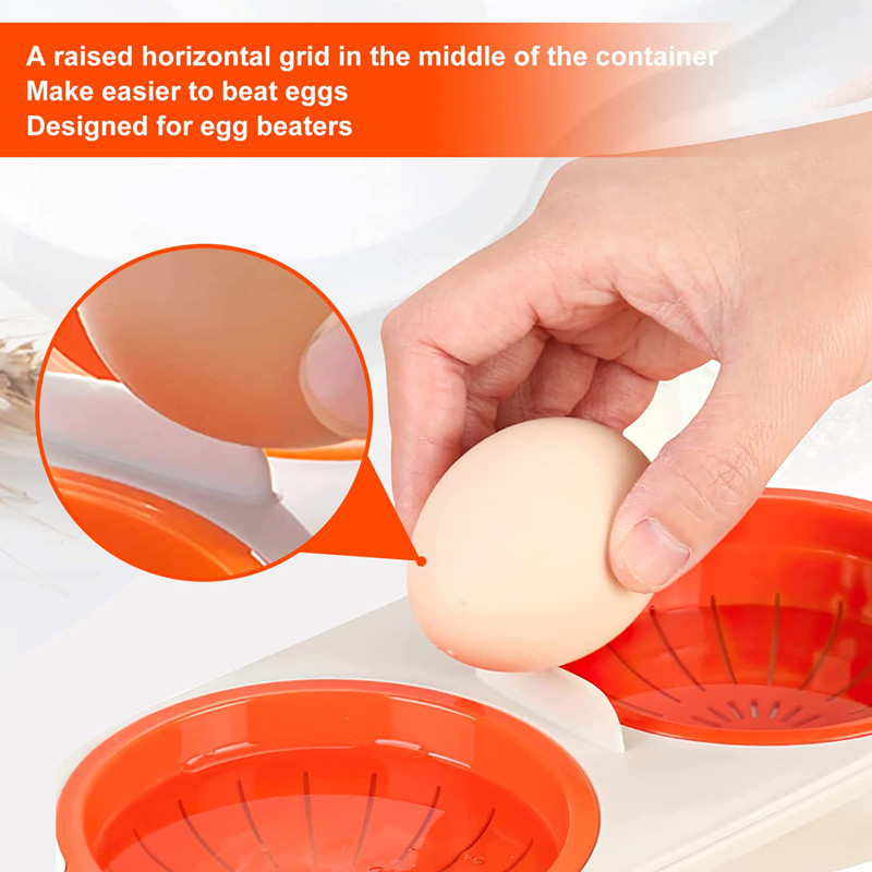 Leeresztő Tojásbojler Élelmiszer-minőségű edények Csésze Tojásvirágzó Konyha Gőzölt tojáskészlet Mikrohullámú Kétrétegű Tojássütők Főzőeszközök