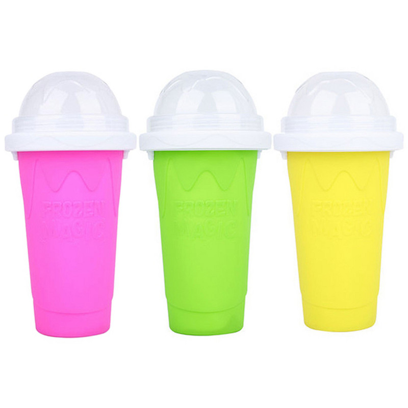 Răcitoare de gheață cu gheață Slushy Cup Maker Cremă Slushie Smoothie Machine Pussy Grindină Sticlă Găleată Cub Forme Manual Picaice Milkshake