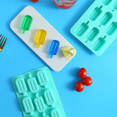 Formă din silicon Magnum cu 9 celule Formă din silicon pentru înghețată Forme pentru popsicle Mold DIY pentru înghețată Mucegai pentru fabricarea de gheață Tavă cu gheață