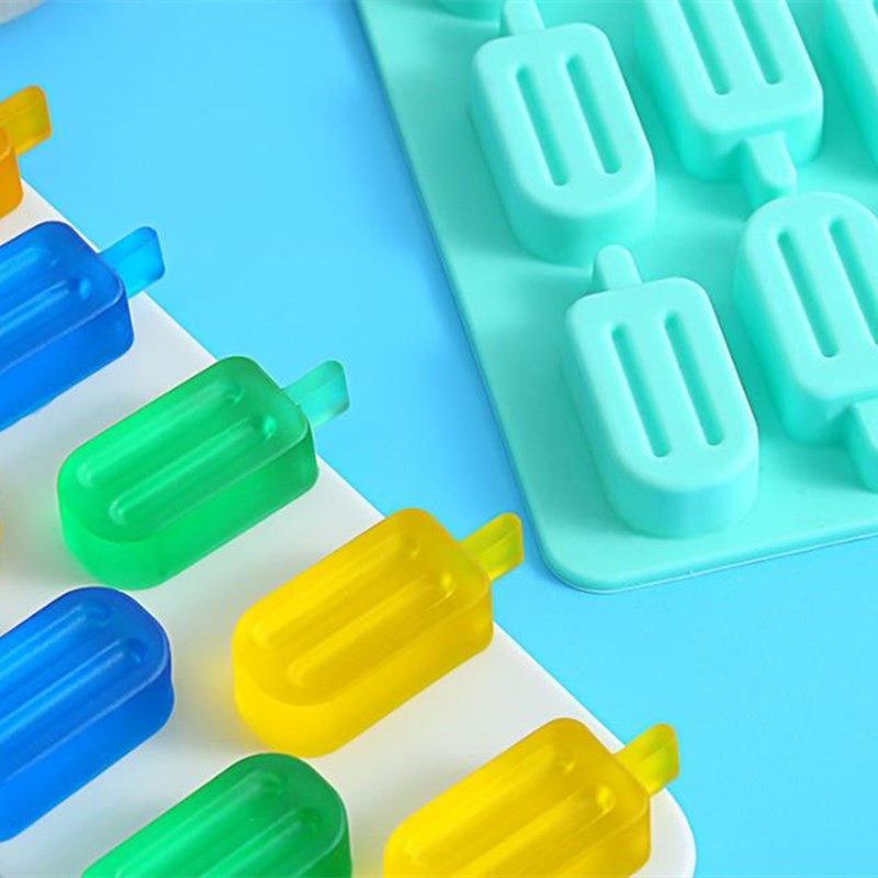 Formă din silicon Magnum cu 9 celule Formă din silicon pentru înghețată Forme pentru popsicle Mold DIY pentru înghețată Mucegai pentru fabricarea de gheață Tavă cu gheață