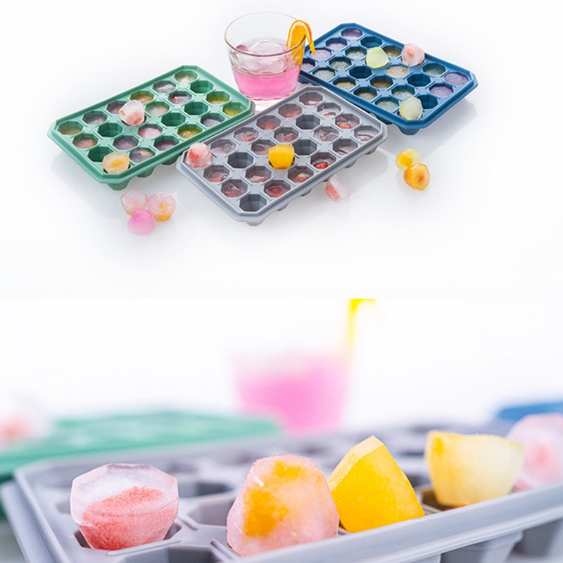 24 rácsos szilikon gyémánt jégkocka tálca formák szilikon borítással jégkocka készítő borozóhoz, ivó fagylalt formához