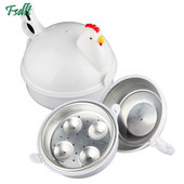 Cuptor cu microunde Ouă Boiler Aragaz Aparat cu abur Accesorii pentru bucătărie 4 Ouă Cazan Aparate de gătit în formă de pui Aparate pentru gătit cu aburi Instrument pentru coacere