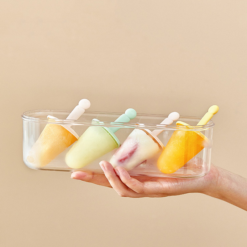 Nauja 4 elementų silikoninė forma Silikoninė ledų formavimo formelės, pagamintos iš ledų, pagamintos „pasidaryk pats“.