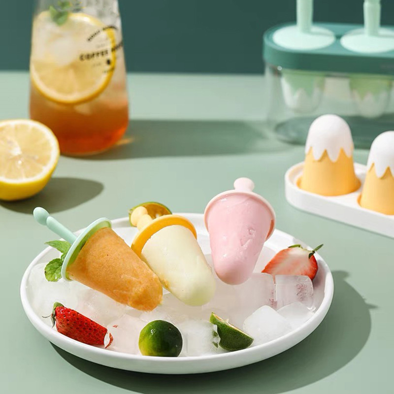 Nauja 4 elementų silikoninė forma Silikoninė ledų formavimo formelės, pagamintos iš ledų, pagamintos „pasidaryk pats“.