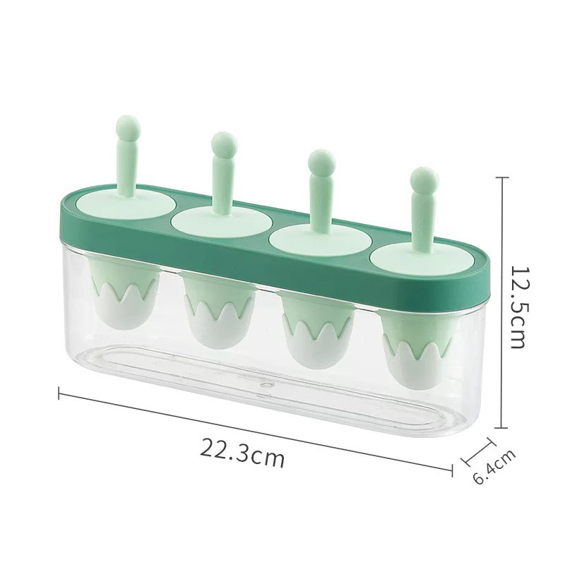 Nauja 4 elementų silikoninė forma Silikoninė ledų formavimo formelės, pagamintos iš ledų, pagamintos „pasidaryk pats“.