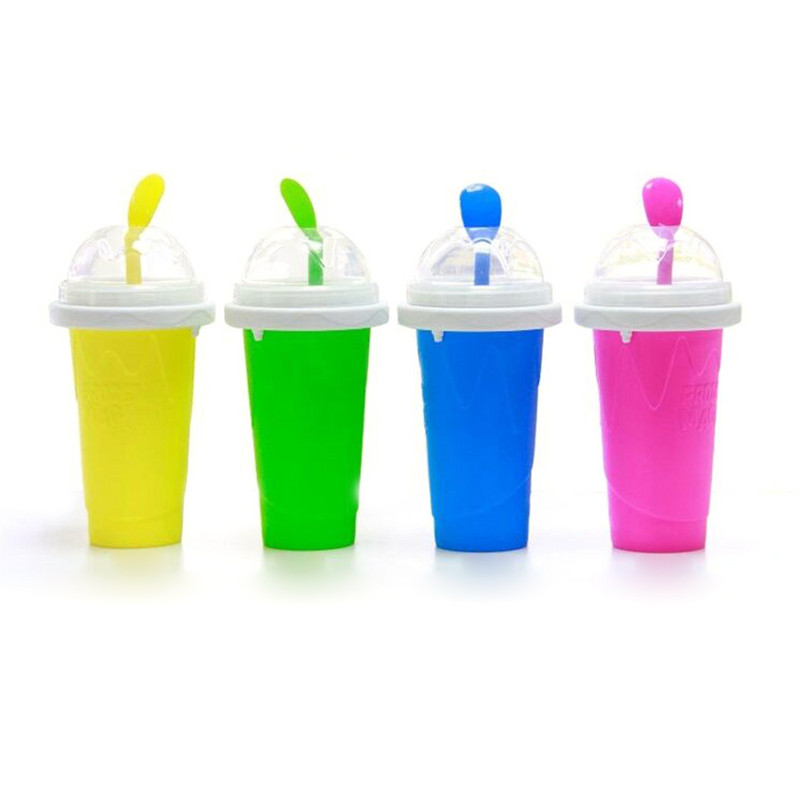Cupe pentru smoothie congelate rapid Slushy inghetata Maker Milkshake Cupă de răcire Silicone stoarce Slushy Cup DIY Băuturi congelate de casă
