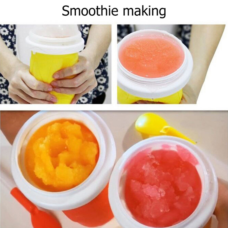 Cupe pentru smoothie congelate rapid Slushy inghetata Maker Milkshake Cupă de răcire Silicone stoarce Slushy Cup DIY Băuturi congelate de casă