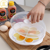 Familie creativă din plastic în formă de inimă pentru ouă la abur, cu capac.