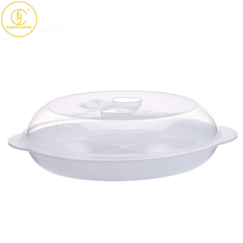 Familie creativă din plastic în formă de inimă pentru ouă la abur, cu capac.