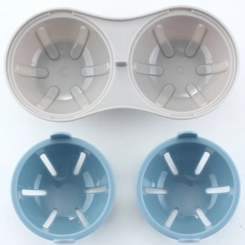 Creative Microwave 2 Holes Egg Boiler Kitchen Steamer Egg Mold Microwave Double Cooker Poacher Κουζινικά σκεύη Εργαλεία μαγειρέματος