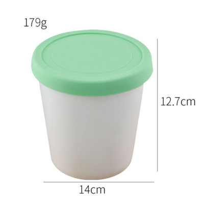 1 db 250 ml-es/1000 ml-es fagylalttartályok, újrafelhasználható tárolóedények szorosan záródó fedéllel a tökéletesen friss fagylaltért