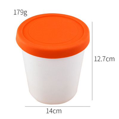 1 db 250 ml-es/1000 ml-es fagylalttartályok, újrafelhasználható tárolóedények szorosan záródó fedéllel a tökéletesen friss fagylaltért