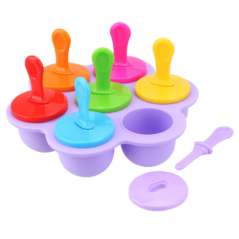 7 skylučių silikoninė ledų formelių forma šokolado formelių šaldiklio sultims „pasidaryk pats“ naminių saldumynų ledų kubelių formelių formoms