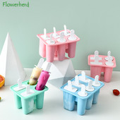 Formă pentru înghețată din silicon Forme pentru ghivece Forme pentru gheață Cutie de gheață realizată manual cu capac Căzi de înghețată de casă creative de vară