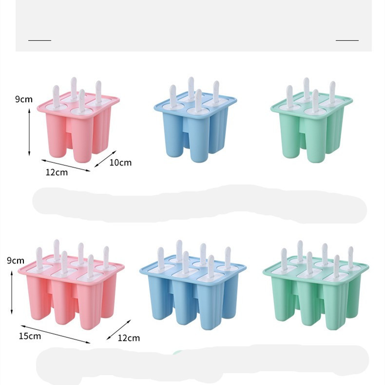 Formă pentru înghețată din silicon Forme pentru ghivece Forme pentru gheață Cutie de gheață realizată manual cu capac Căzi de înghețată de casă creative de vară