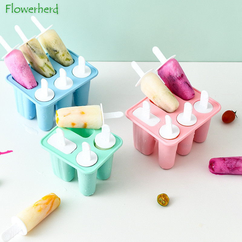 Formă pentru înghețată din silicon Forme pentru ghivece Forme pentru gheață Cutie de gheață realizată manual cu capac Căzi de înghețată de casă creative de vară