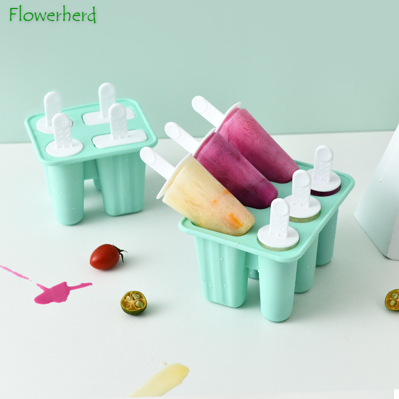 Formă pentru înghețată din silicon Forme pentru ghivece Forme pentru gheață Cutie de gheață realizată manual cu capac Căzi de înghețată de casă creative de vară