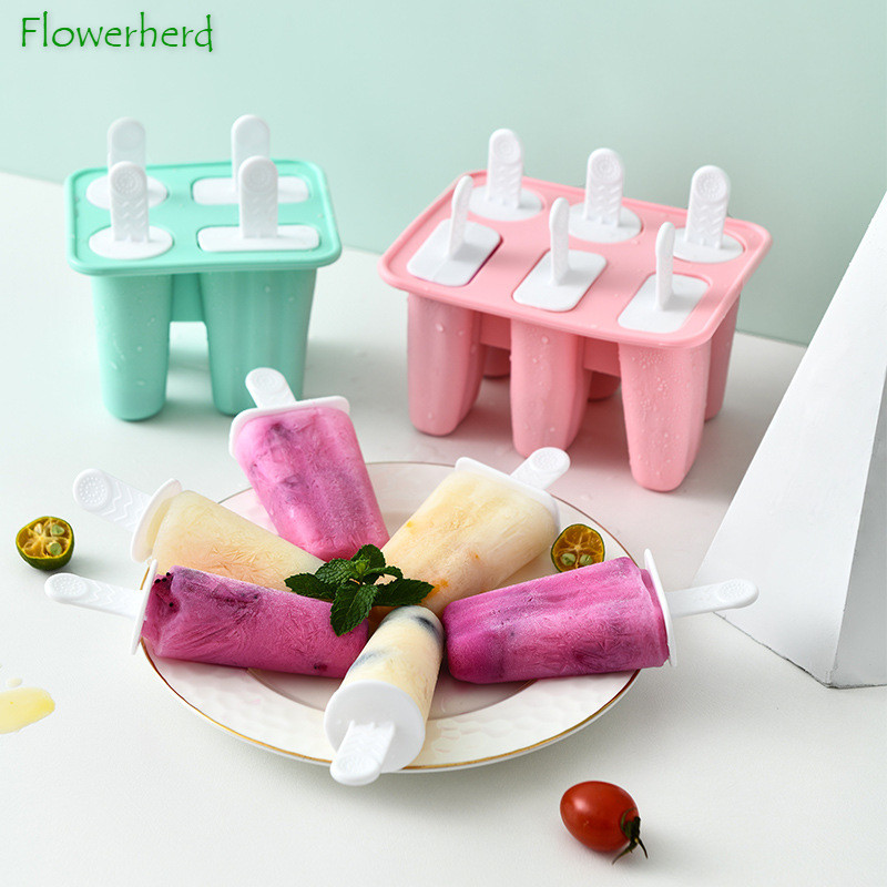 Formă pentru înghețată din silicon Forme pentru ghivece Forme pentru gheață Cutie de gheață realizată manual cu capac Căzi de înghețată de casă creative de vară