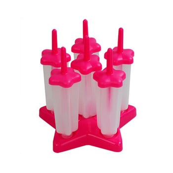 6 Cell Frozen Ice Cream Pop Mold Popsicle Maker Lolly Mold Tray Pan Kitchen DIY