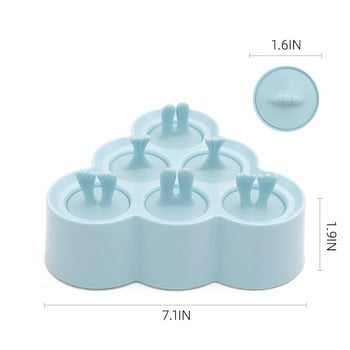 Safe Food Grade Silicone Ice Lolly Molds Σετ καλουπιών παγωτού Cute Cartoon Home DIY Baby Kids Adults Σετ δημιουργού καλουπιών παγωτού