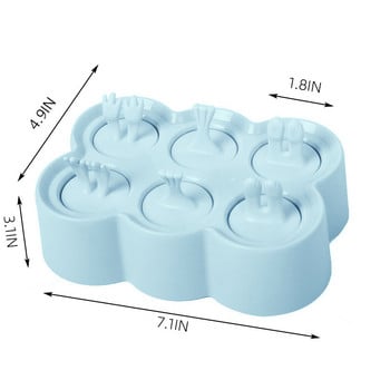 Safe Food Grade Silicone Ice Lolly Molds Σετ καλουπιών παγωτού Cute Cartoon Home DIY Baby Kids Adults Σετ δημιουργού καλουπιών παγωτού