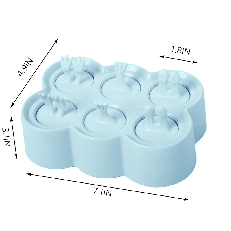 Biztonságos élelmiszer minőségű szilikon jég nyalóka formák fagylalt formakészlet aranyos rajzfilm otthoni barkácsolás baba gyerekeknek felnőttek popsaforma készítő készlet