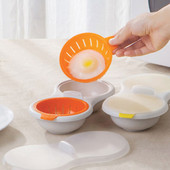 Cuptor cu microunde Poacher Ouă Fier cu aburi Cupă dublă Set de ouă la abur Unelte creative de gătit Cuptoare Formă pentru gătit