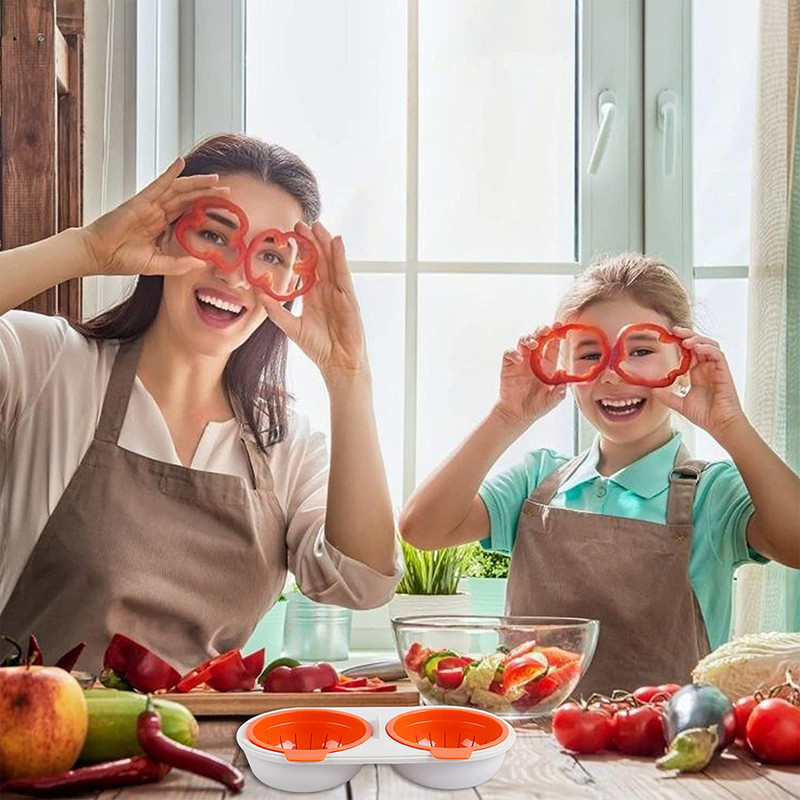 Cazan de ouă Coacerea la abur Aparate de gătit Cuptor cu microunde Pozator de ouă de calitate alimentară Cupă dublă Gadget de bucătărie Accesorii Vase de gătit