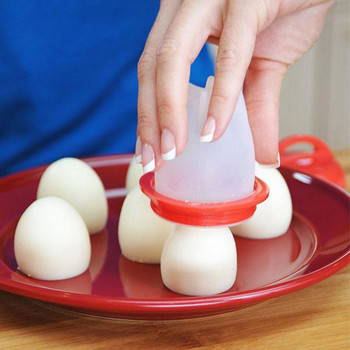6 σετ σιλικόνης αυγομάγειρα σκληρά βρασμένα αυγά λαθροθήρες χωρίς κέλυφος πυρίτιο Fast Poaching Egg Cooker Kitchen Εργαλείο κουζίνας