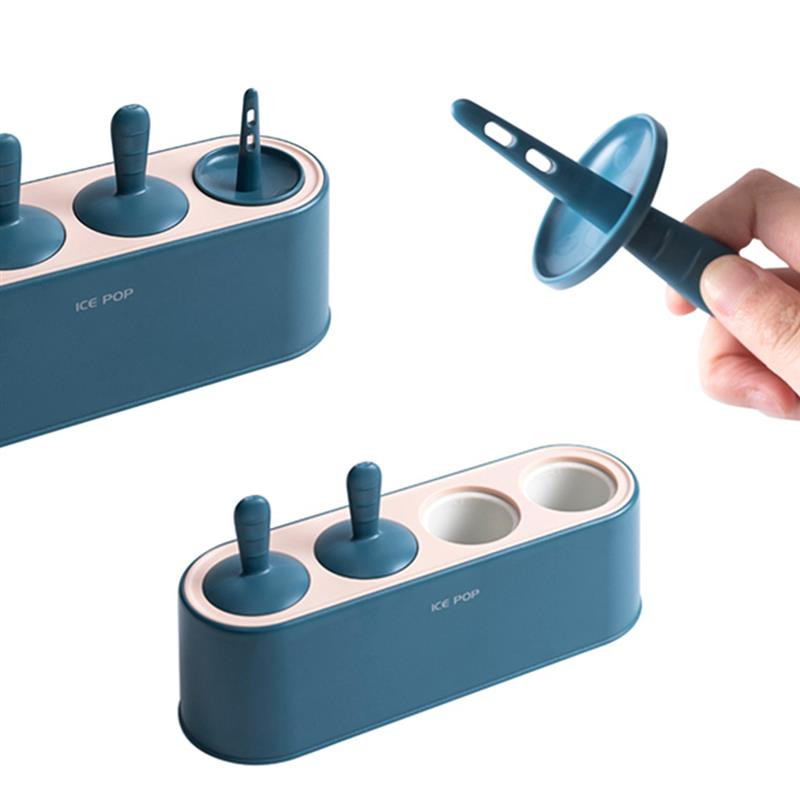 Formă pentru înghețată, antiaderentă, cu 4 capacități, din silicon de calitate alimentară, pentru gheață, tavă pentru gheață