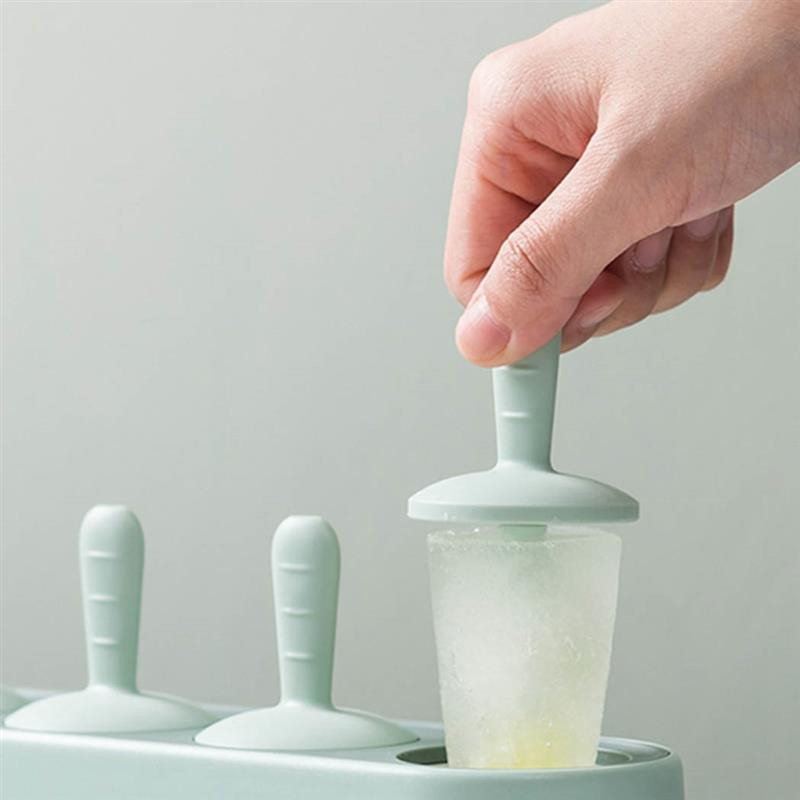 Formă pentru înghețată, antiaderentă, cu 4 capacități, din silicon de calitate alimentară, pentru gheață, tavă pentru gheață