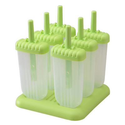 Unelte de gătit pentru înghețată Instrumente pentru înghețată cu 6 celule Mucegai pentru pop Forme pentru ghiocei Mașină pentru gheață pentru acadele Tavă pentru bucătărie DIY