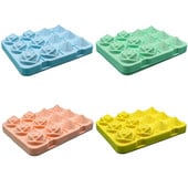 Kezdőlap DIY jégkocka forma rózsa gyémánt jégkocka készítő fagyasztott jégtálca 12 rácsos szilikon jégdoboz csokoládé forma konyhai kiegészítők