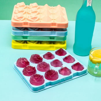 Αρχική Σελίδα DIY Ice Cube Mold Rose Diamond Ice Cube Maker Frozen Ice Tray 12 Grid Silicone Ice Box Σοκολατένια φόρμα αξεσουάρ κουζίνας