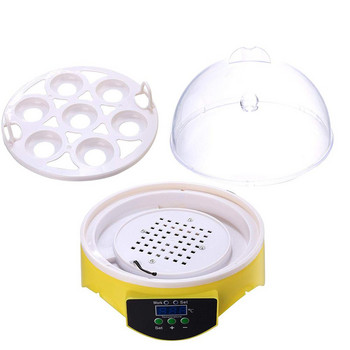 Mini 7 Egg Incubator Poultry Incubator Brooder Ψηφιακός έλεγχος θερμοκρασίας Εκκολαπτήριο αυγών για αυγά πουλιών κοτόπουλου