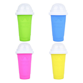 350 ml Quick-frozen Smoothies Cup Φιλικό προς το περιβάλλον, διπλό στρώμα σιλικόνης Slushy Ice Cream Maker Bottle Squeeze Slush Cooling Cup