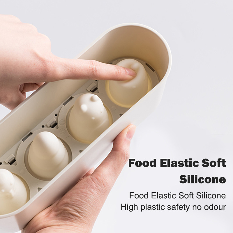 „Origin“ silikoninė ledų formelė, „pasidaryk pats“ įrankis, silikoninė 4 skylučių ledų formelė vaikams desertinė ledų formelė virtuvės įrankiai