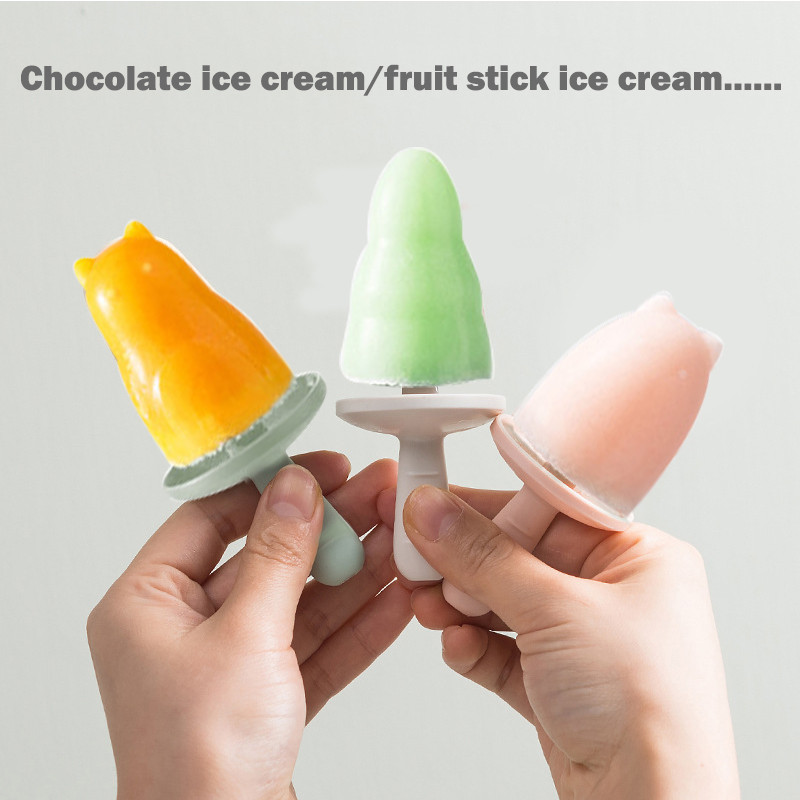 „Origin“ silikoninė ledų formelė, „pasidaryk pats“ įrankis, silikoninė 4 skylučių ledų formelė vaikams desertinė ledų formelė virtuvės įrankiai