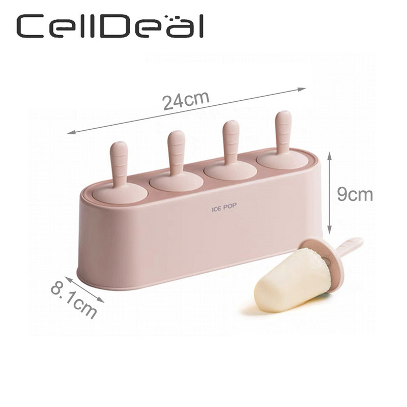 Set de matrițe pentru ghivece cu 4 grile Mașină de făcut în casă din silicon pentru ghiveciuri Forme pentru înghețată cu eliberare ușoară Forme reutilizabile pentru bricolaj Gadget-uri de bucătărie