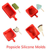 Forme din silicon pentru ghiocete de casă Congelator Suc Tavă pentru cuburi de gheață Mucegai pentru înghețată pentru ghiocete cu bețișoare Mini Forme pentru înghețată