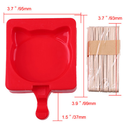 Forme din silicon pentru ghiocete de casă Congelator Suc Tavă pentru cuburi de gheață Mucegai pentru înghețată pentru ghiocete cu bețișoare Mini Forme pentru înghețată