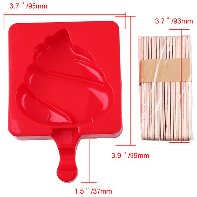 Forme din silicon pentru ghiocete de casă Congelator Suc Tavă pentru cuburi de gheață Mucegai pentru înghețată pentru ghiocete cu bețișoare Mini Forme pentru înghețată