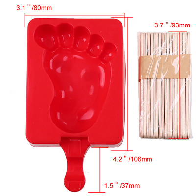Forme din silicon pentru ghiocete de casă Congelator Suc Tavă pentru cuburi de gheață Mucegai pentru înghețată pentru ghiocete cu bețișoare Mini Forme pentru înghețată
