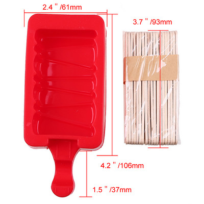 Forme din silicon pentru ghiocete de casă Congelator Suc Tavă pentru cuburi de gheață Mucegai pentru înghețată pentru ghiocete cu bețișoare Mini Forme pentru înghețată