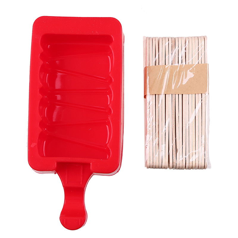 Forme din silicon pentru ghiocete de casă Congelator Suc Tavă pentru cuburi de gheață Mucegai pentru înghețată pentru ghiocete cu bețișoare Mini Forme pentru înghețată