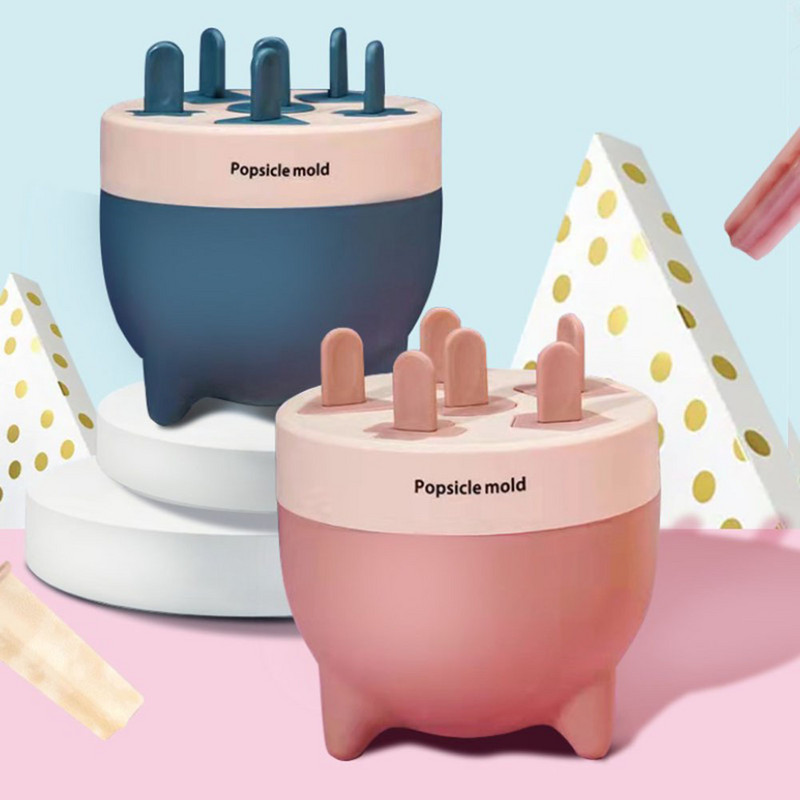 6 celule de formă rotundă DIY Maker de înghețată Forme pentru palete Forme pentru desert Bucătărie 6 celule Mucegai pentru acadele Tavă Bar Instrumente Accesoriu de vară